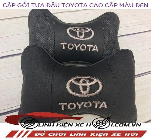 CẶP GỐI TỰA ĐẦU TOYOTA CAO CẤP MÀU ĐEN