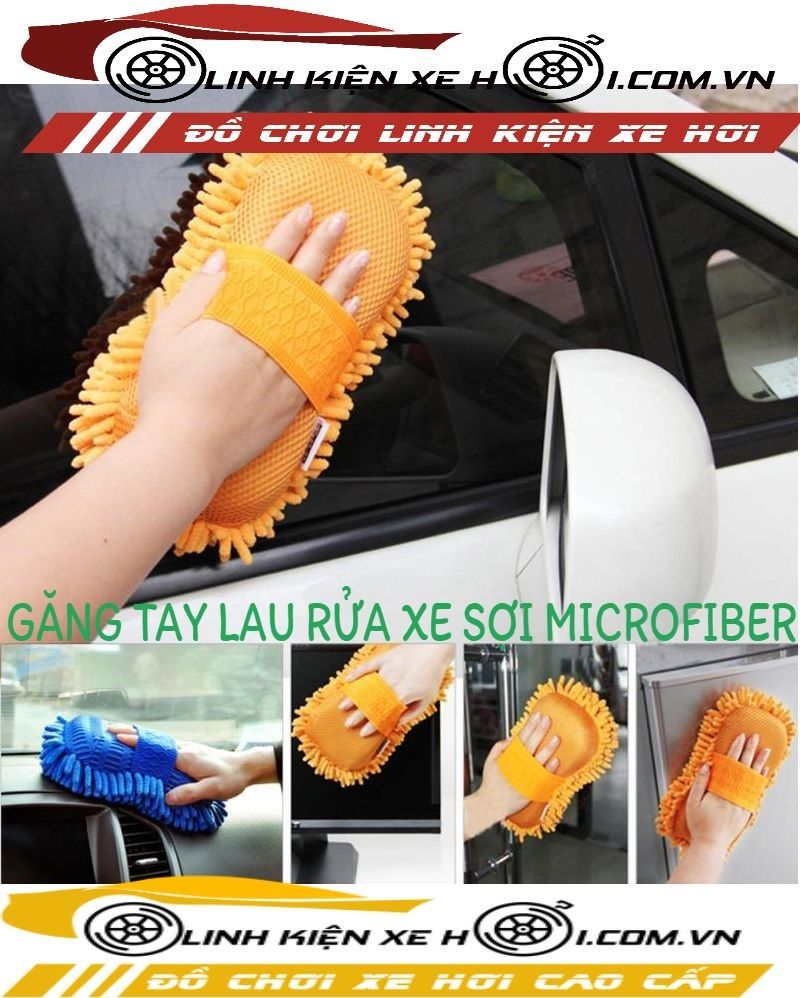 GĂNG TAY LAU RỬA XE SỢI MICROFIBER