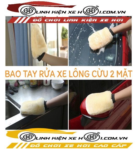 BAO TAY RỬA XE LÔNG CỪU 2 MẶT