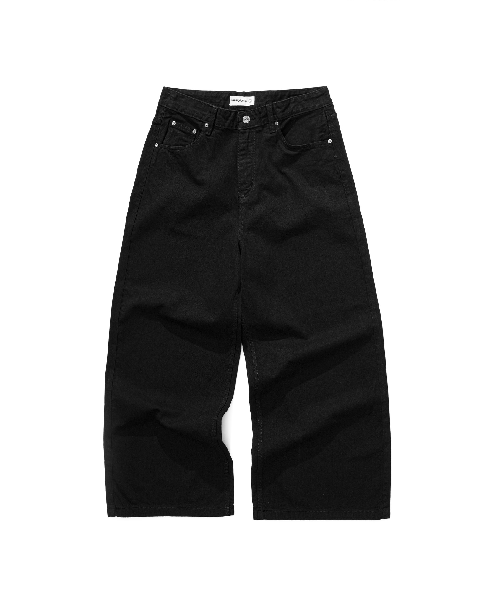 Quần Jeans Ống Rộng WHITENOSE SILENT BAGGY JEANS / BLACK chất liệu jeans 13.5 OZ