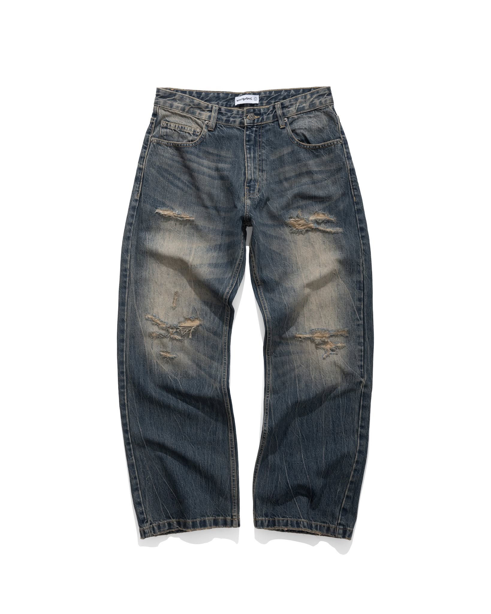 VINTAGE CRACK REGULAR JEANS/ DARK BLUE