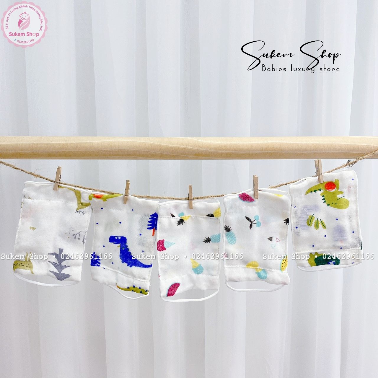 Khẩu trang xô set 3c - bé trai