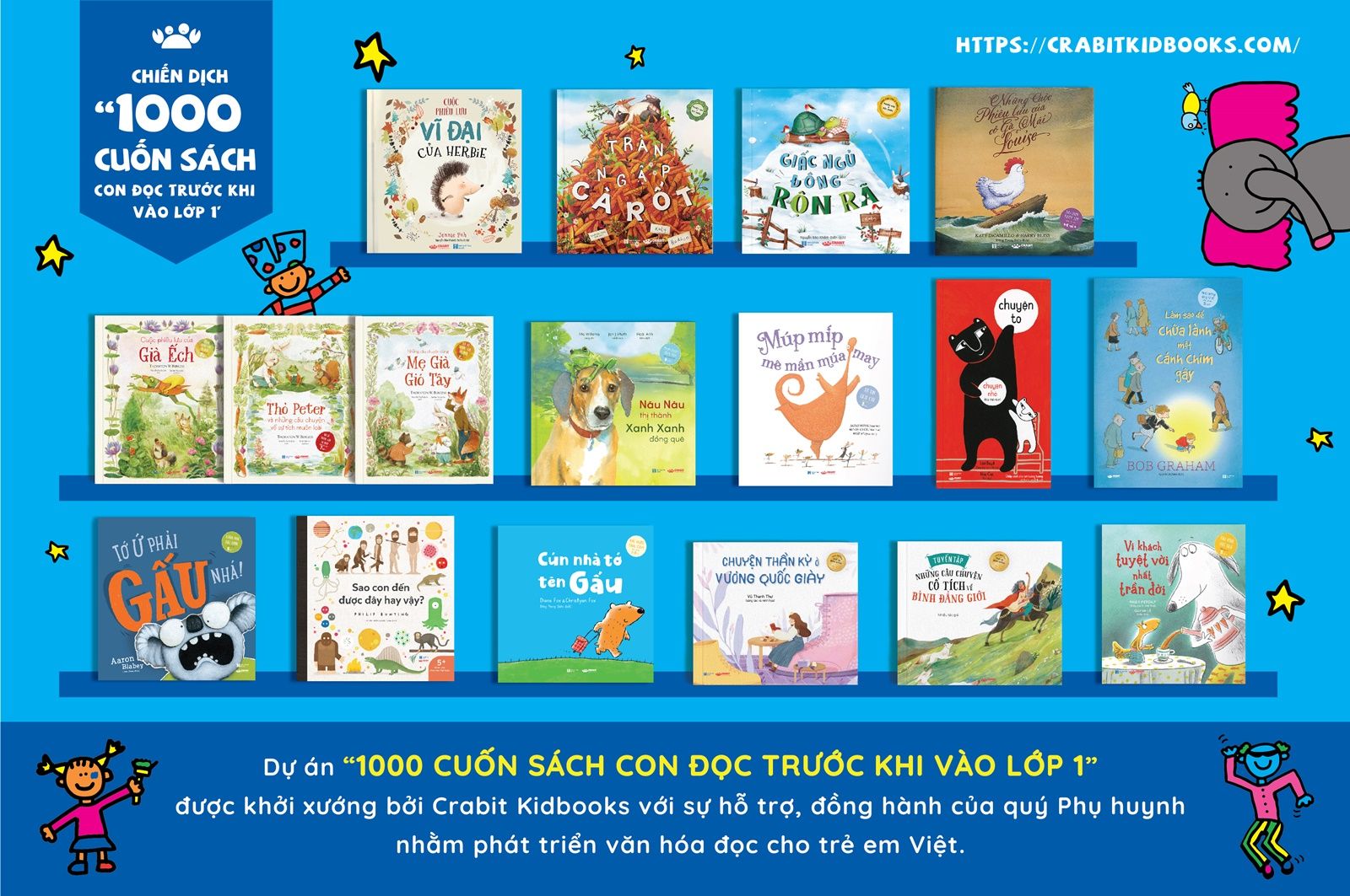 CHIẾN DỊCH ĐỒNG HÀNH CÙNG CON ĐỌC 1.000 CUỐN SÁCH TRƯỚC KHI VÀO LỚP 1