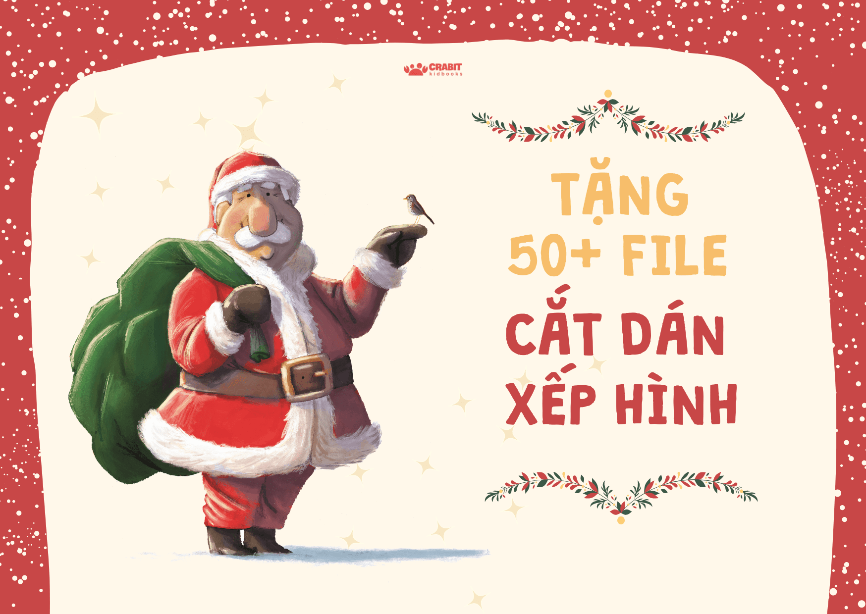 [Free File] Tặng 60+ file in cắt dán xếp hình chủ đề Noel