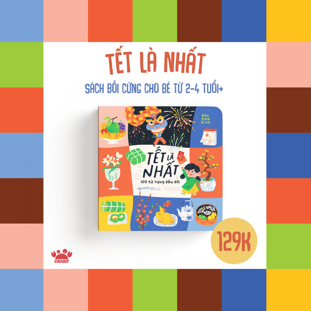 Combo sách kèm merch - Tết là nhất - 100 từ vựng đầu đời