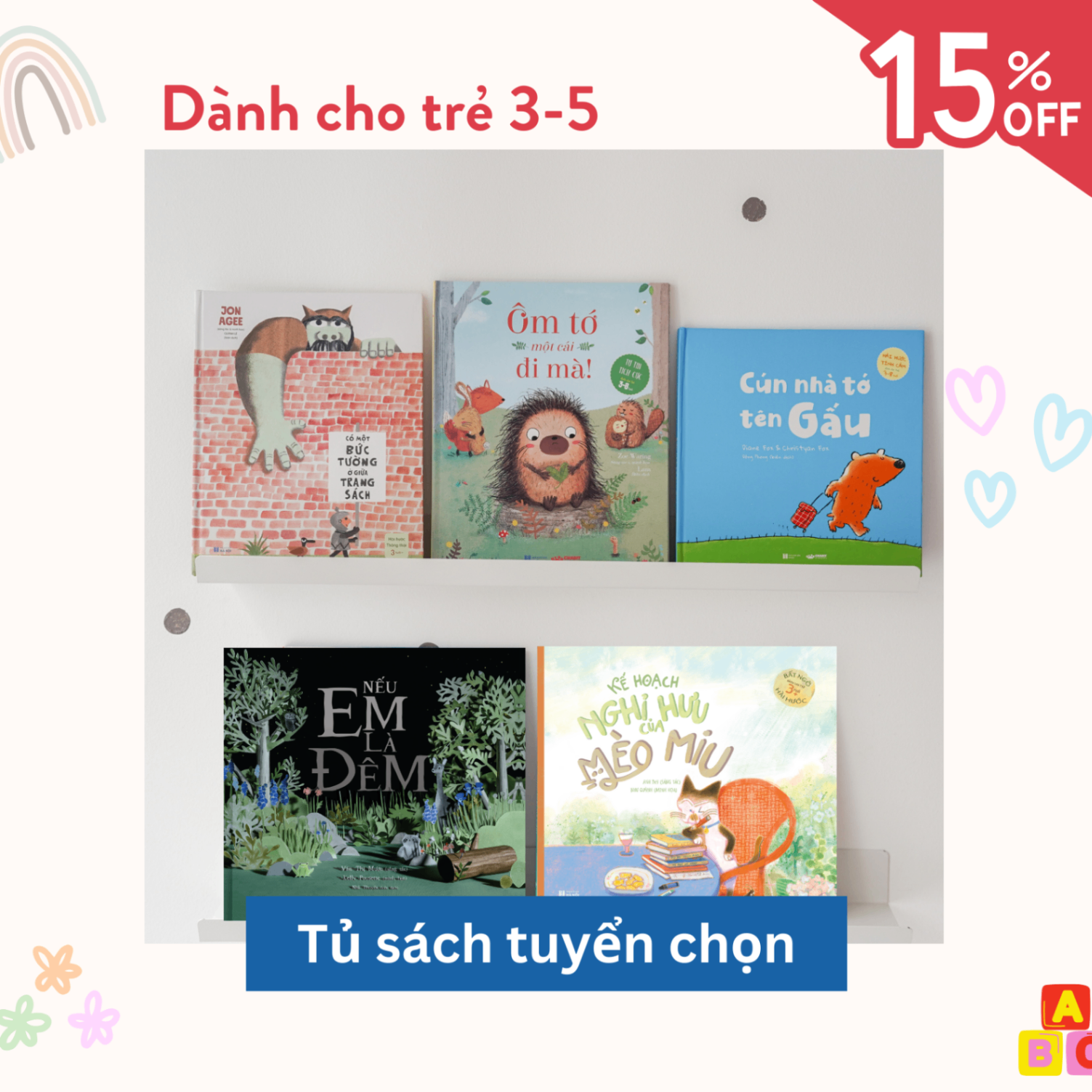 Combo sách cho trẻ 3-5