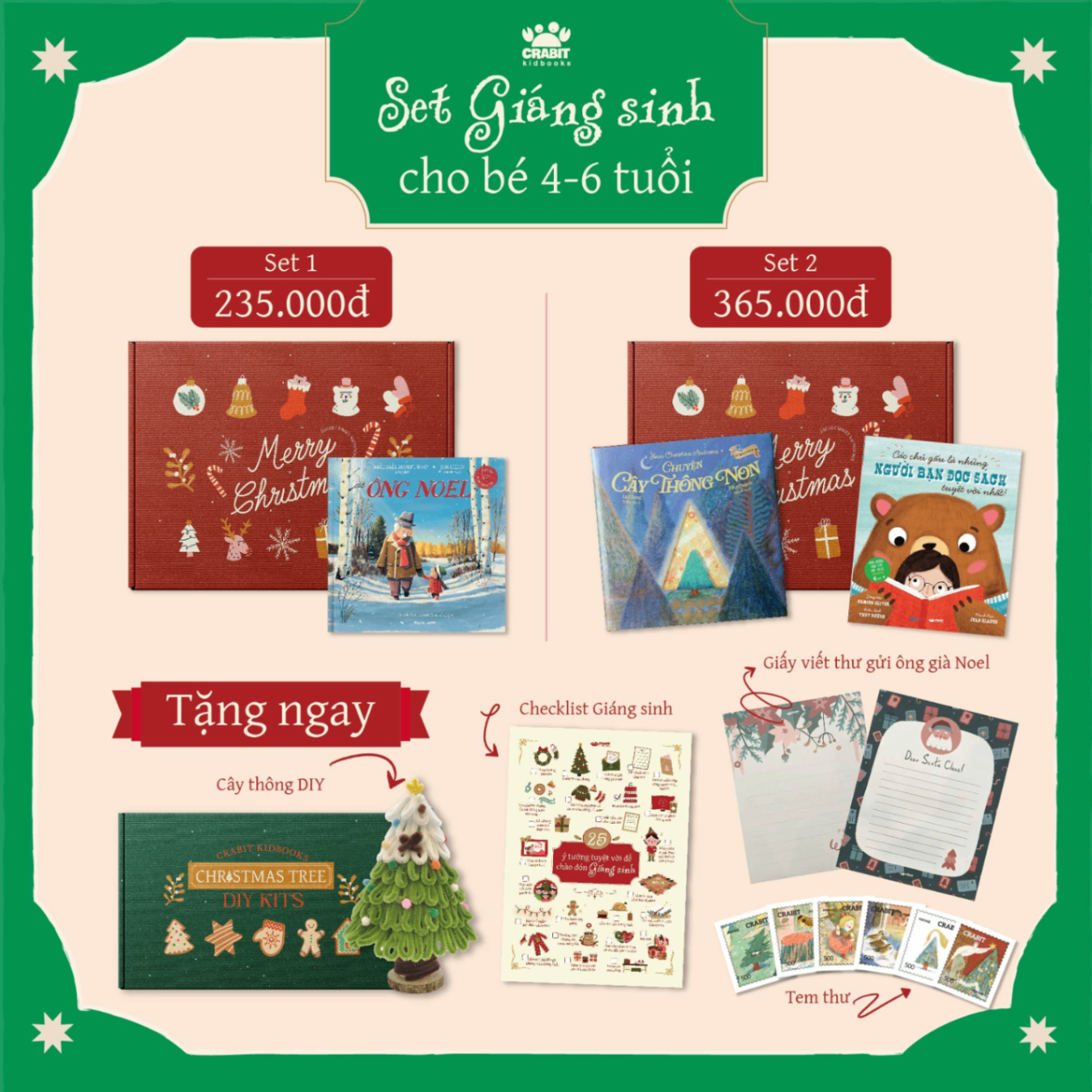 Set Giáng sinh cho bé từ 4 - 6t