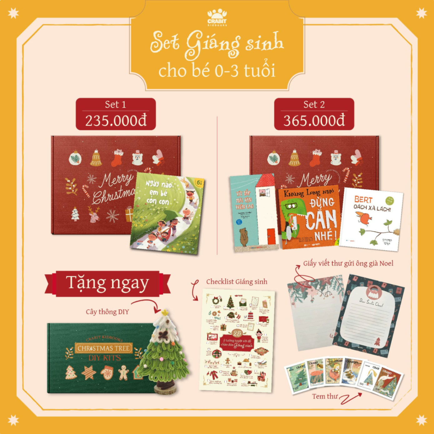 Set Giáng sinh cho bé từ 0 - 3t