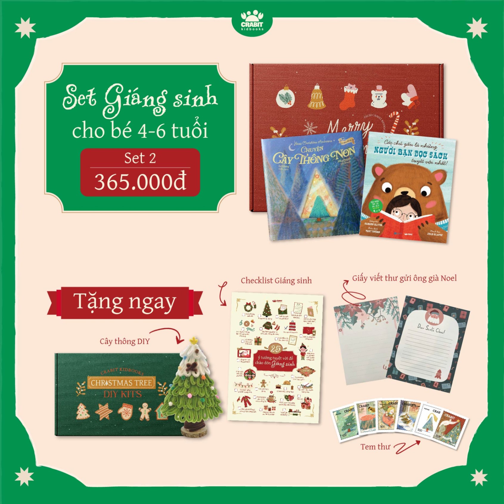 Set Giáng sinh cho bé từ 4 - 6t