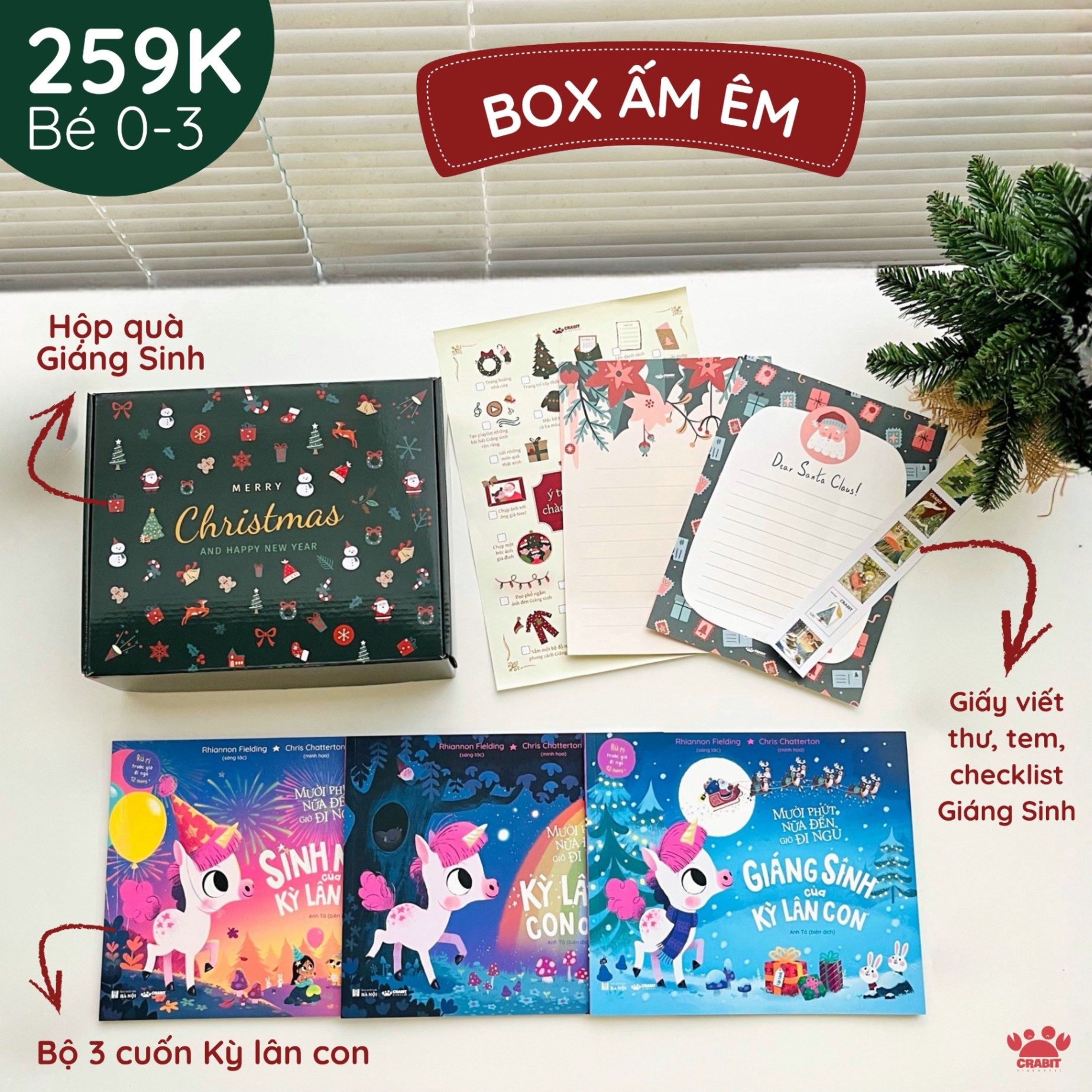 Box Quà Sách Giáng sinh theo độ tuổi cho bé từ 0-12 tuổi