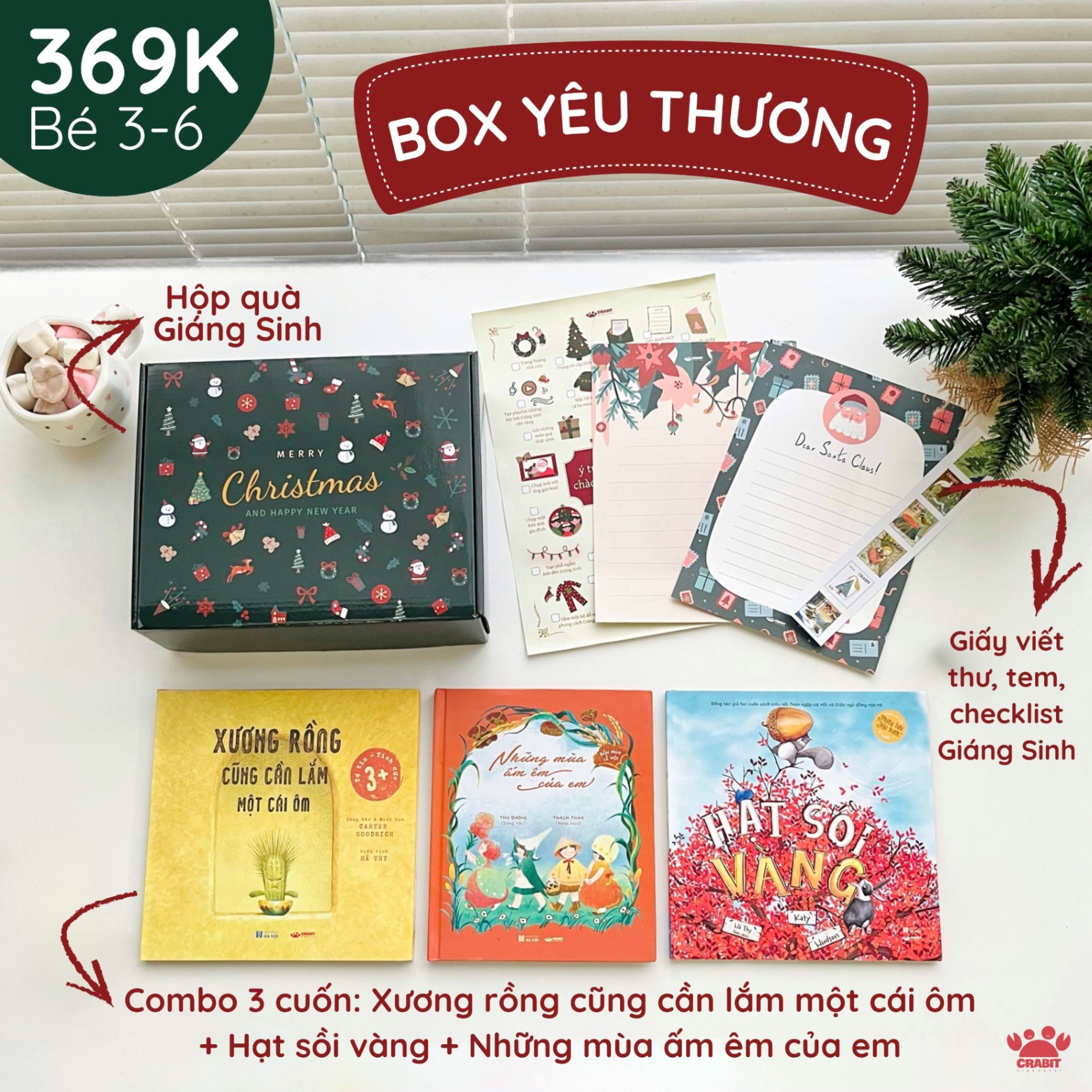 Box Quà Sách Giáng sinh theo độ tuổi cho bé từ 0-12 tuổi