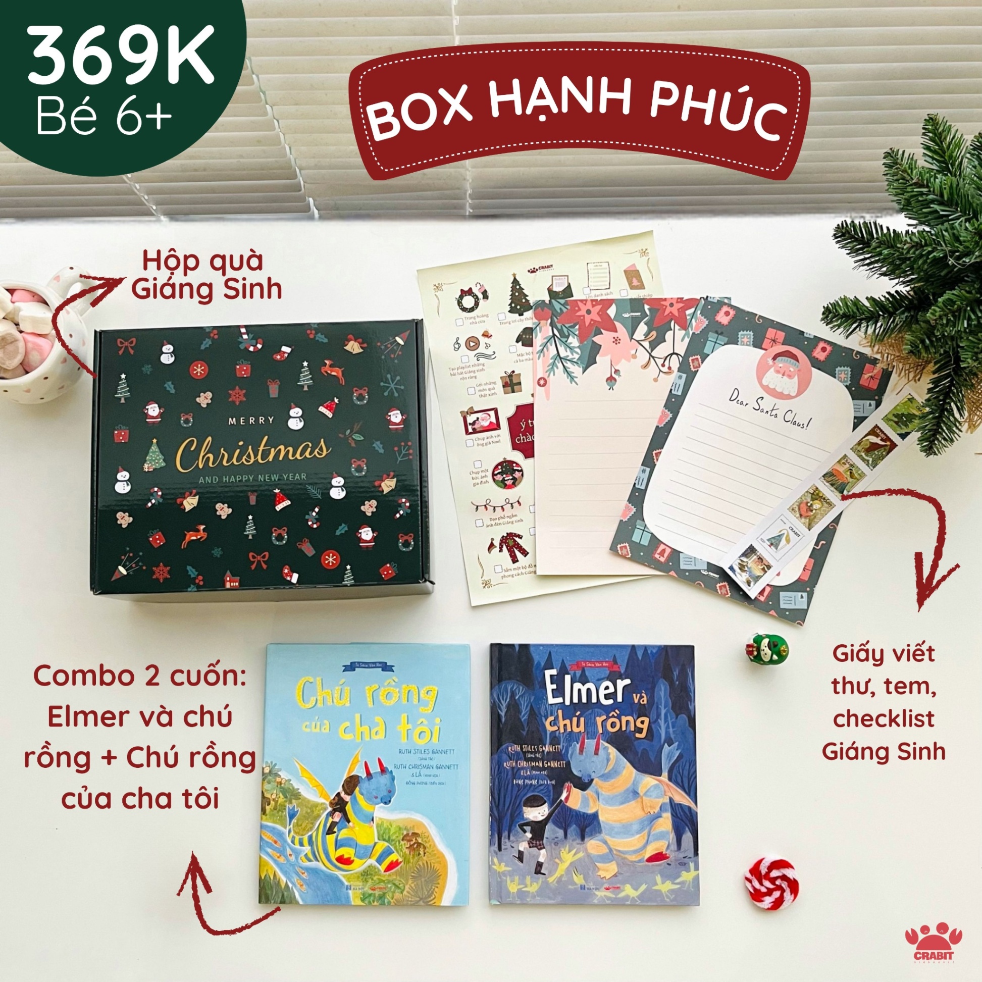 Box Quà Sách Giáng sinh theo độ tuổi cho bé từ 0-12 tuổi