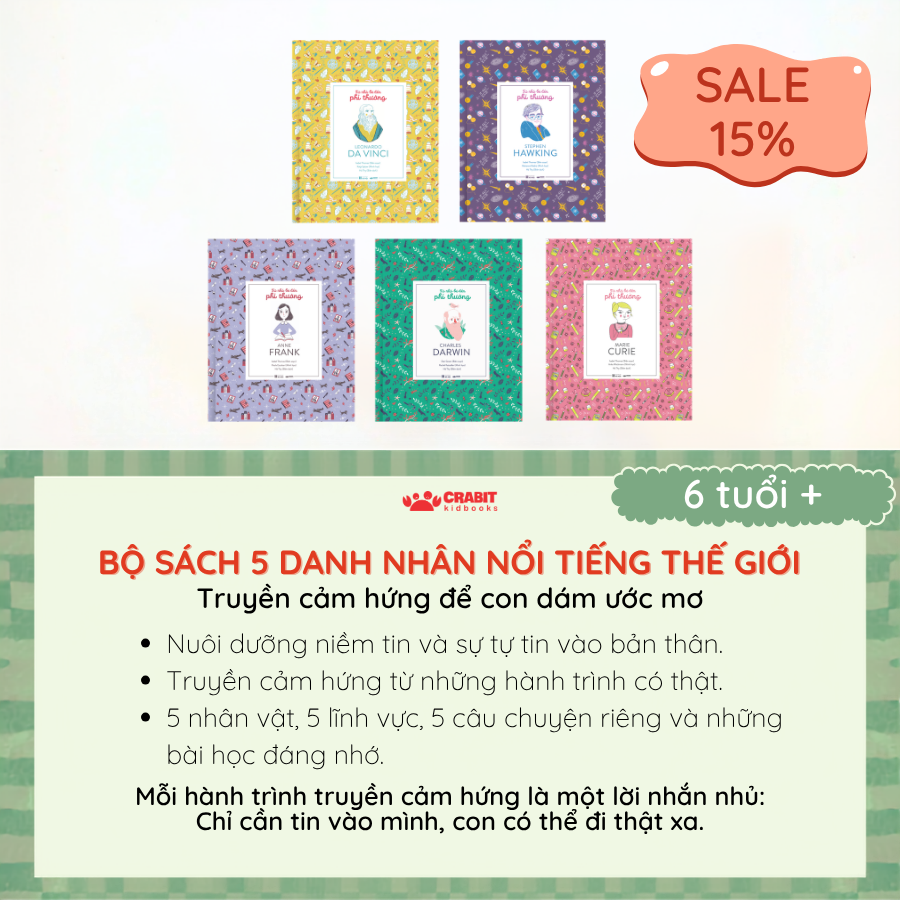 BỘ SÁCH 5 DANH NHÂN NỔI TIẾNG THẾ GIỚI