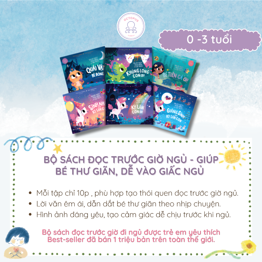 BỘ SÁCH ĐỌC TRƯỚC GIỜ NGỦ - GIÚP BÉ THƯ GIÃN, DỄ VÀO GIẤC NGỦ