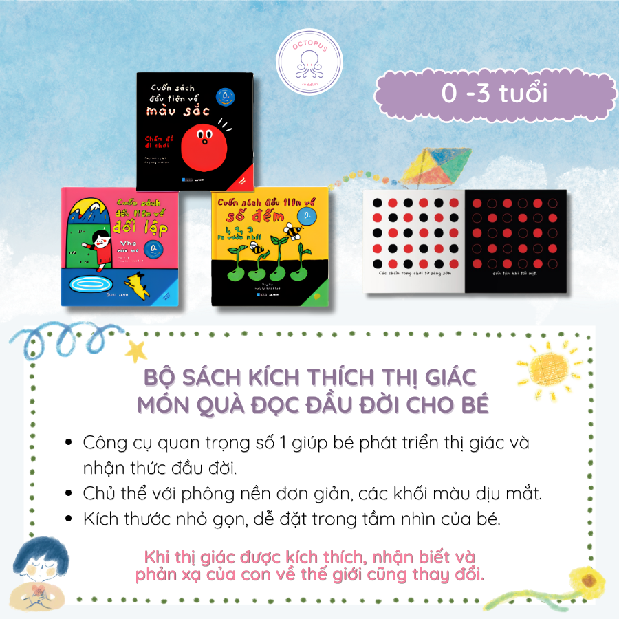 BỘ SÁCH KÍCH THÍCH THỊ GIÁC – MÓN QUÀ ĐỌC ĐẦU ĐỜI CHO BÉ