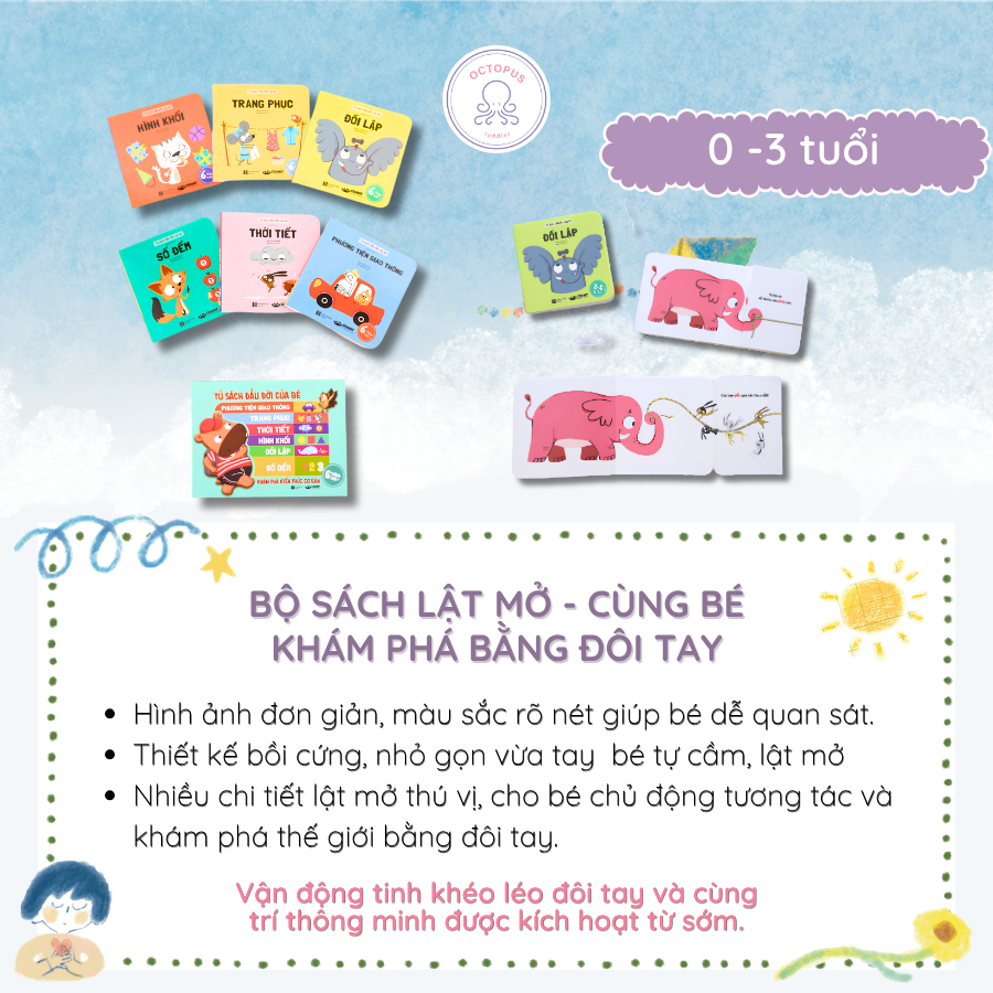 BỘ SÁCH LẬT MỞ - CÙNG BÉ KHÁM PHÁ BẰNG ĐÔI TAY