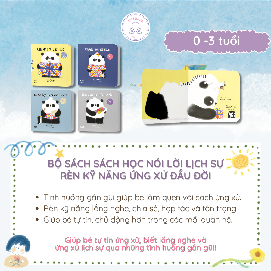 BỘ SÁCH SÁCH HỌC NÓI LỜI LỊCH SỰ RÈN KỸ NĂNG ỨNG XỬ ĐẦU ĐỜI