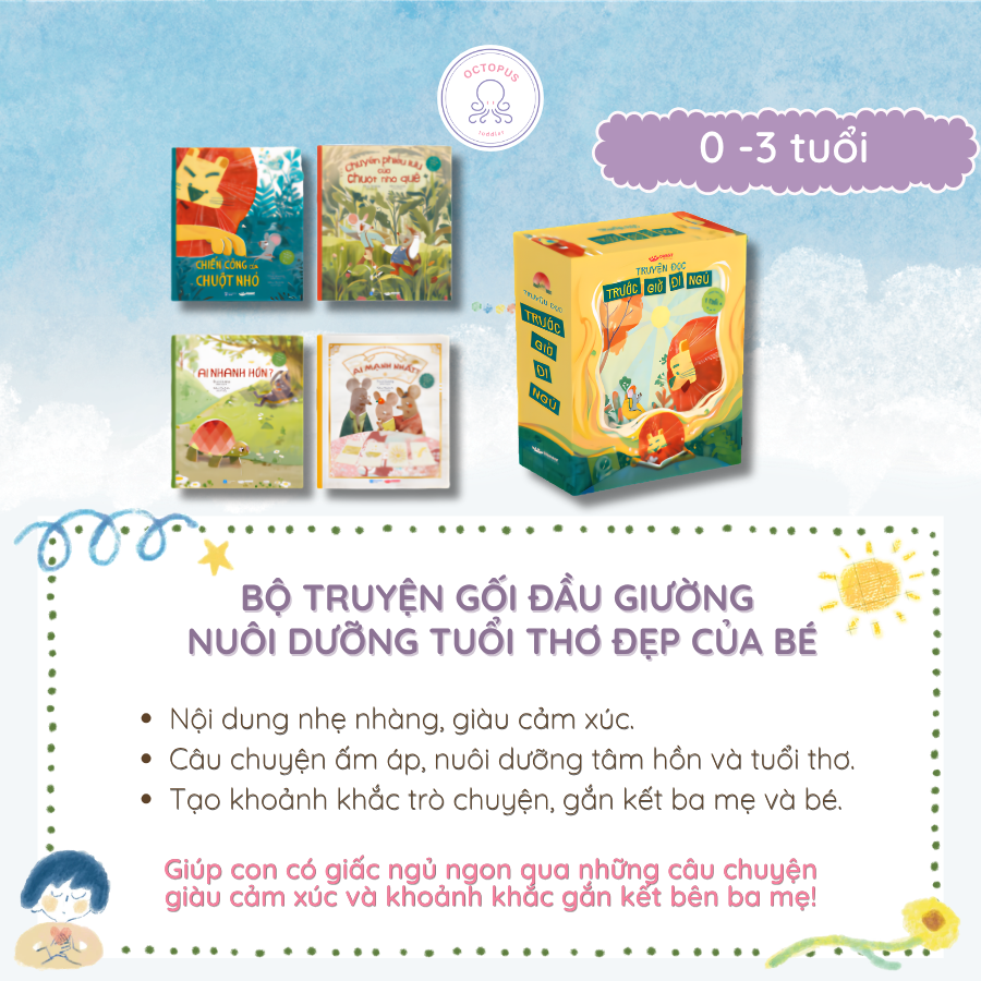 BỘ TRUYỆN GỐI ĐẦU GIƯỜNG - NUÔI DƯỠNG TUỔI THƠ ĐẸP CỦA BÉ