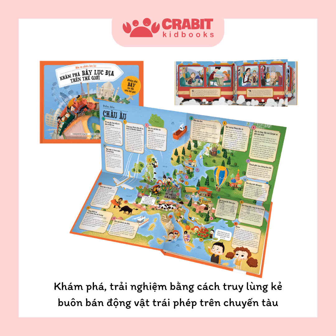 Bộ 2 cuốn Hỏa xa phiêu lưu ký - sách lật mở bản đồ khổng lồ (2)