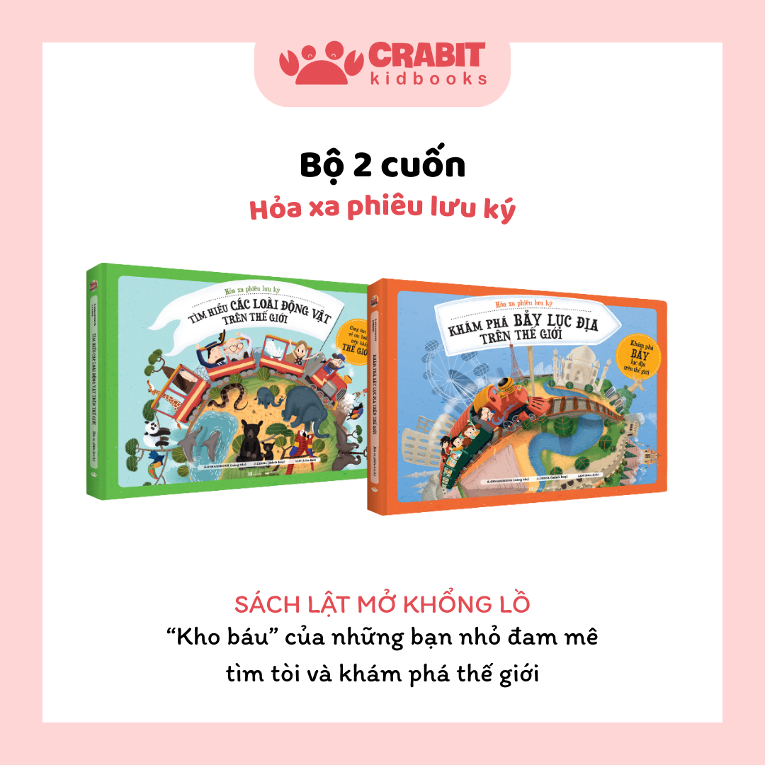Bộ 2 cuốn Hỏa xa phiêu lưu ký - sách lật mở bản đồ khổng lồ (2)