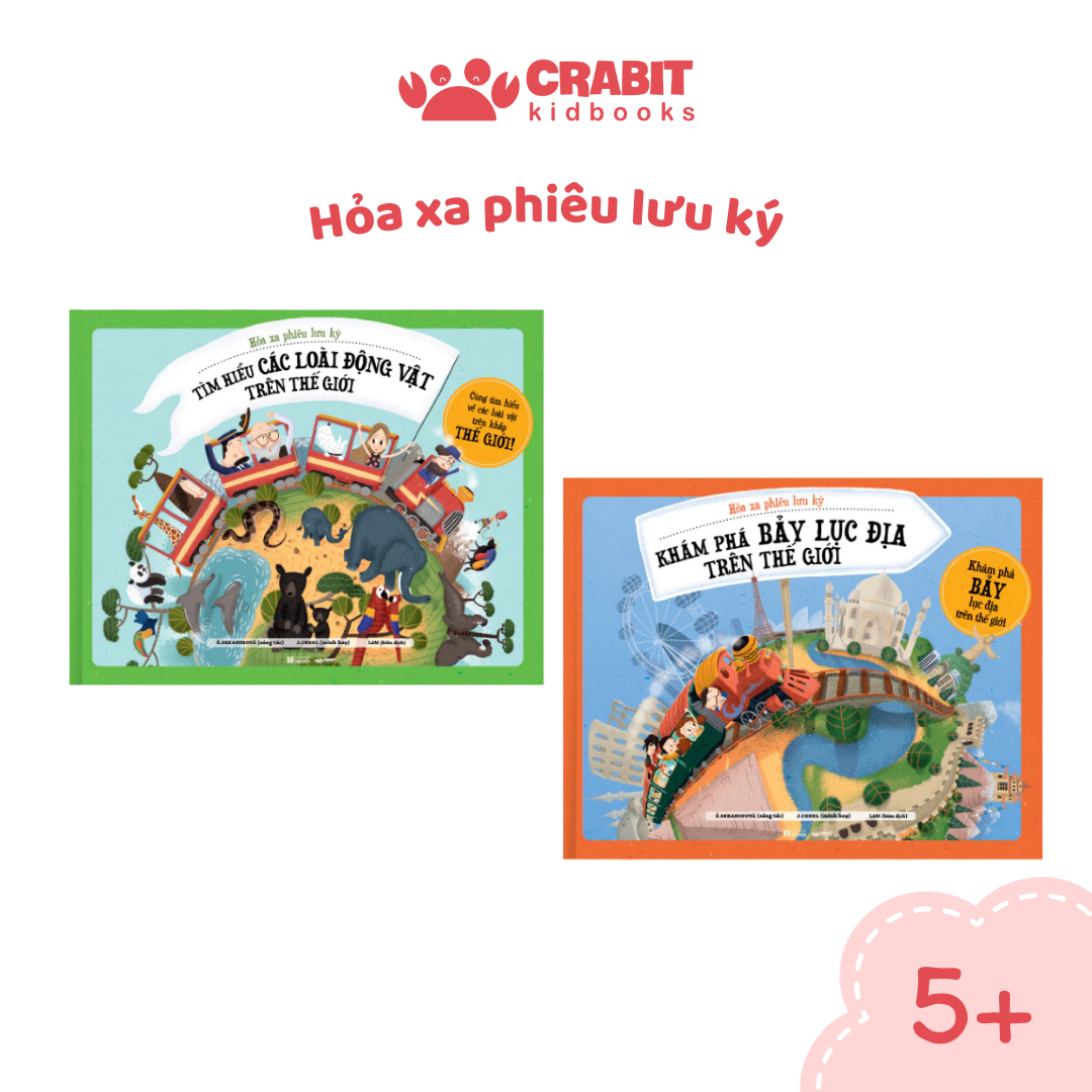 Bộ 2 cuốn Hỏa xa phiêu lưu ký - sách lật mở bản đồ khổng lồ