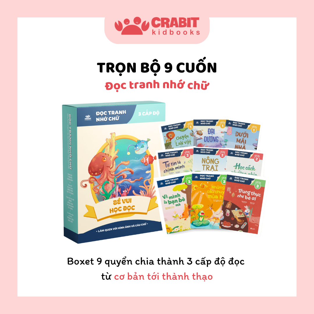 Bộ Đọc tranh nhớ chữ - Sách phát triển tư duy giúp bé tập đọc