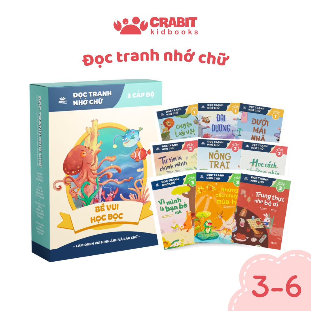 Bộ Đọc tranh nhớ chữ - Sách phát triển tư duy giúp bé tập đọc