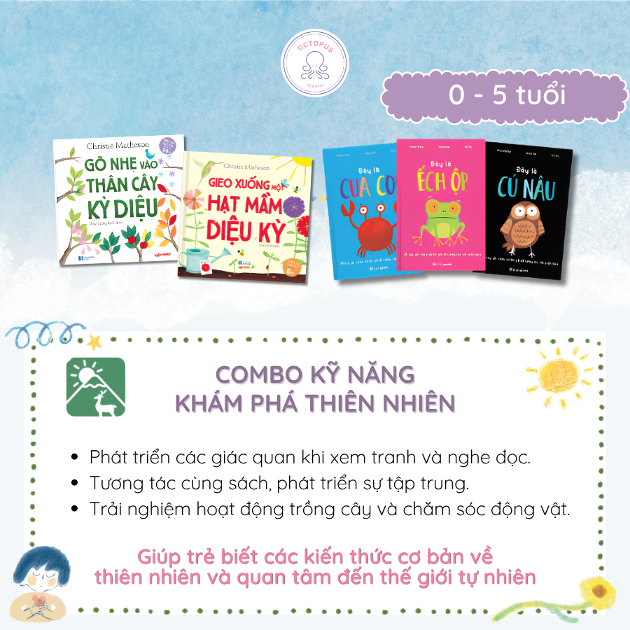 COMBO SÁCH PHÁT TRIỂN KỸ NĂNG CHO TRẺ 0-5 TUỔI