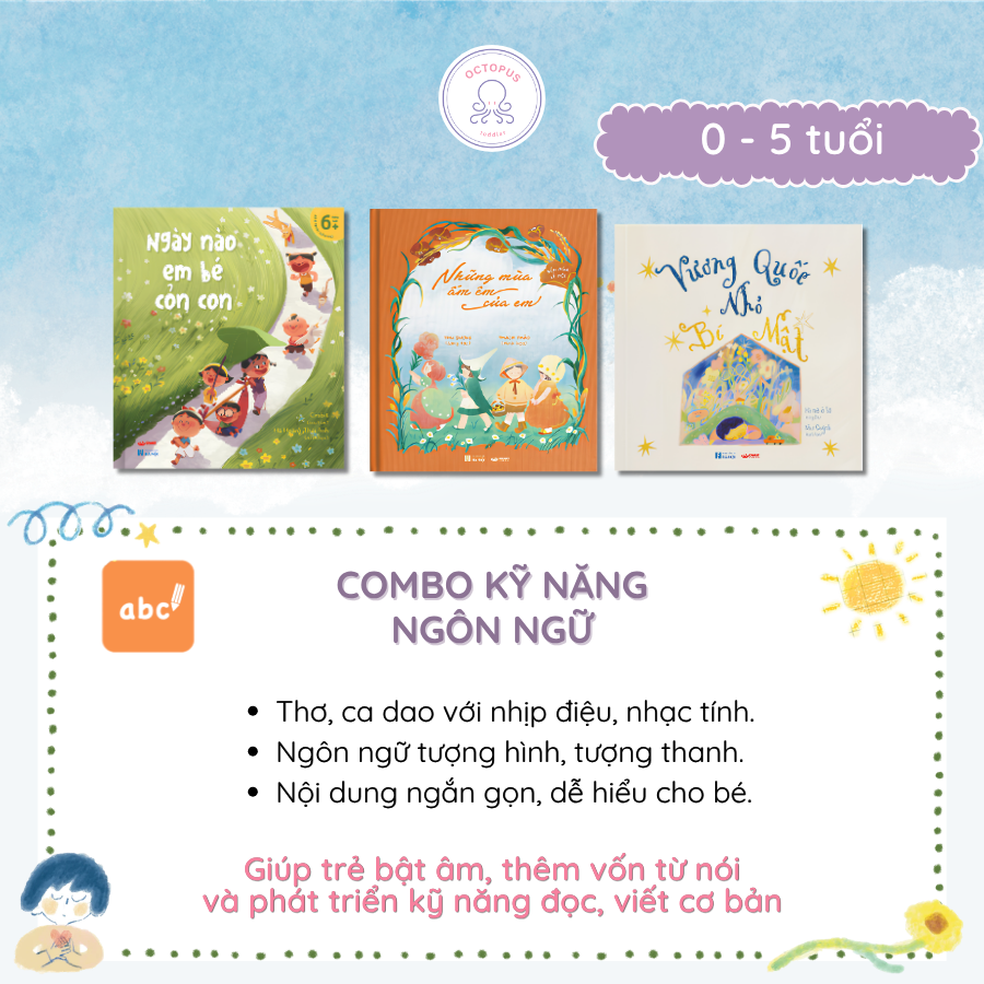 COMBO SÁCH PHÁT TRIỂN KỸ NĂNG CHO TRẺ 0-5 TUỔI
