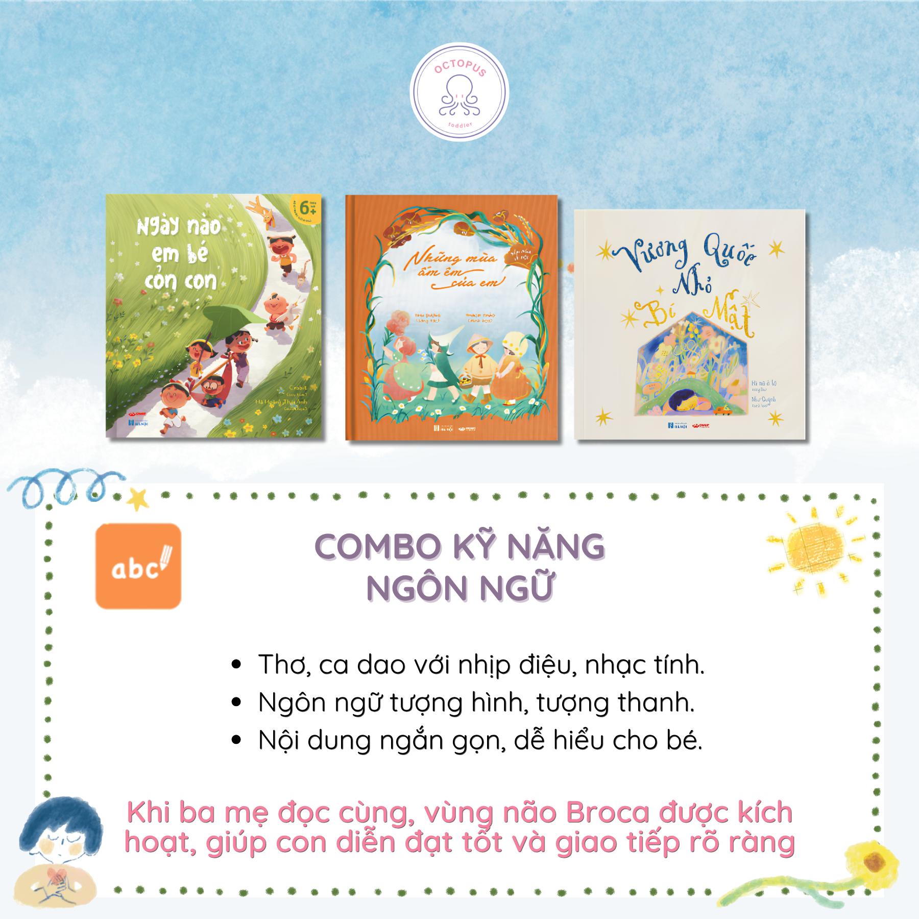 TRỌN BỘ 6 NHÓM SÁCH PHÁT TRIỂN KỸ NĂNG CHO TRẺ 0-5 TUỔI
