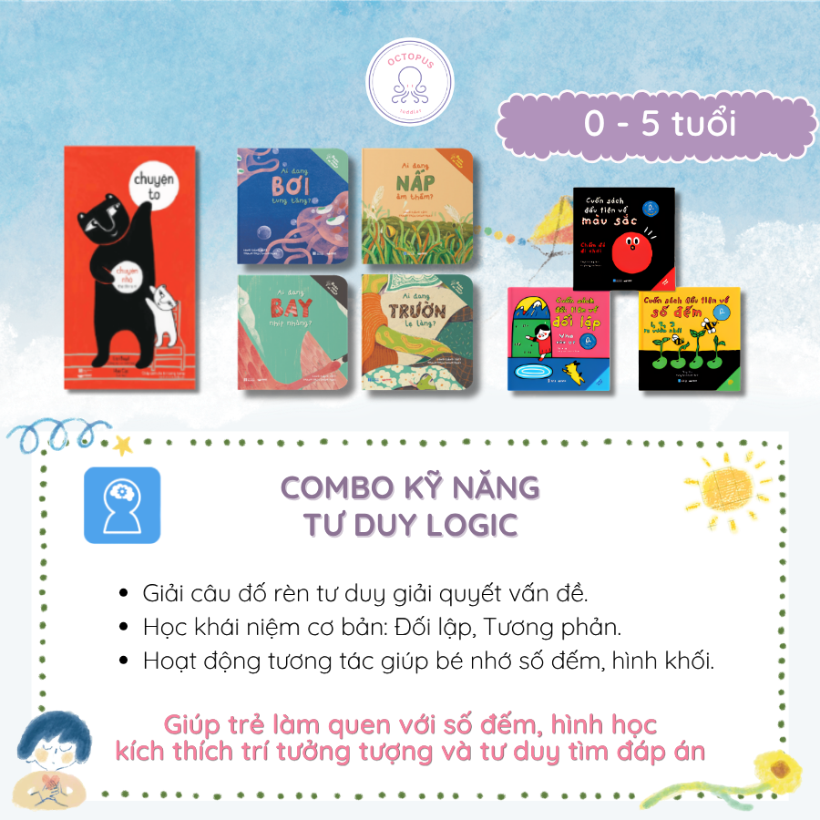 COMBO SÁCH PHÁT TRIỂN KỸ NĂNG CHO TRẺ 0-5 TUỔI