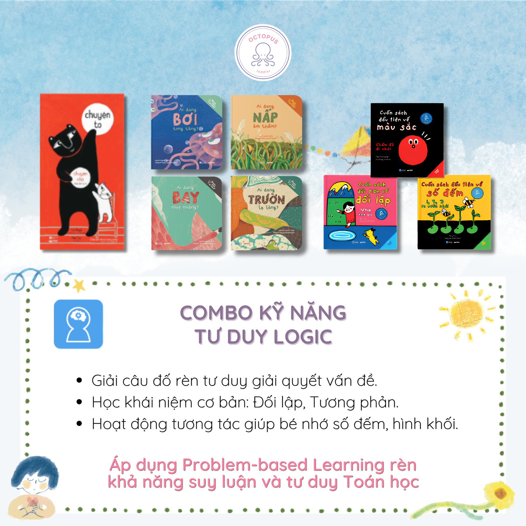 TRỌN BỘ 6 NHÓM SÁCH PHÁT TRIỂN KỸ NĂNG CHO TRẺ 0-5 TUỔI