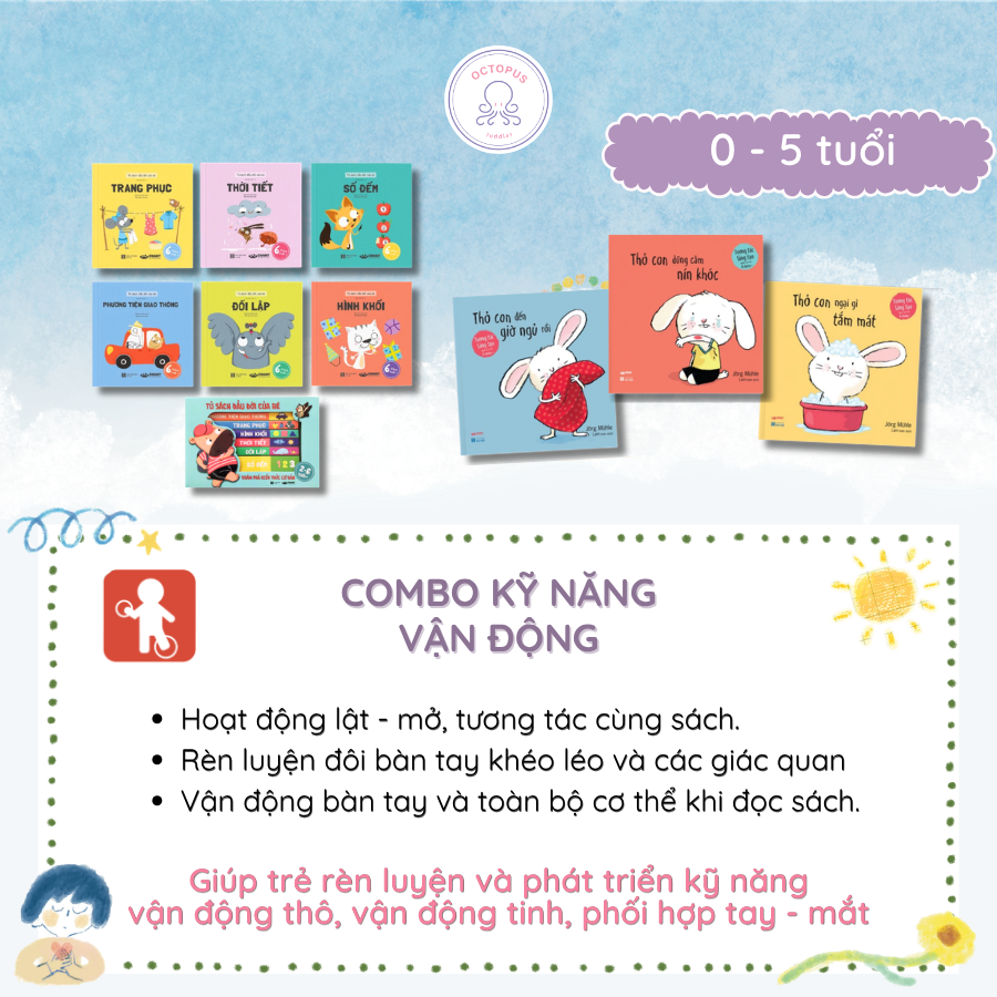 COMBO SÁCH PHÁT TRIỂN KỸ NĂNG CHO TRẺ 0-5 TUỔI