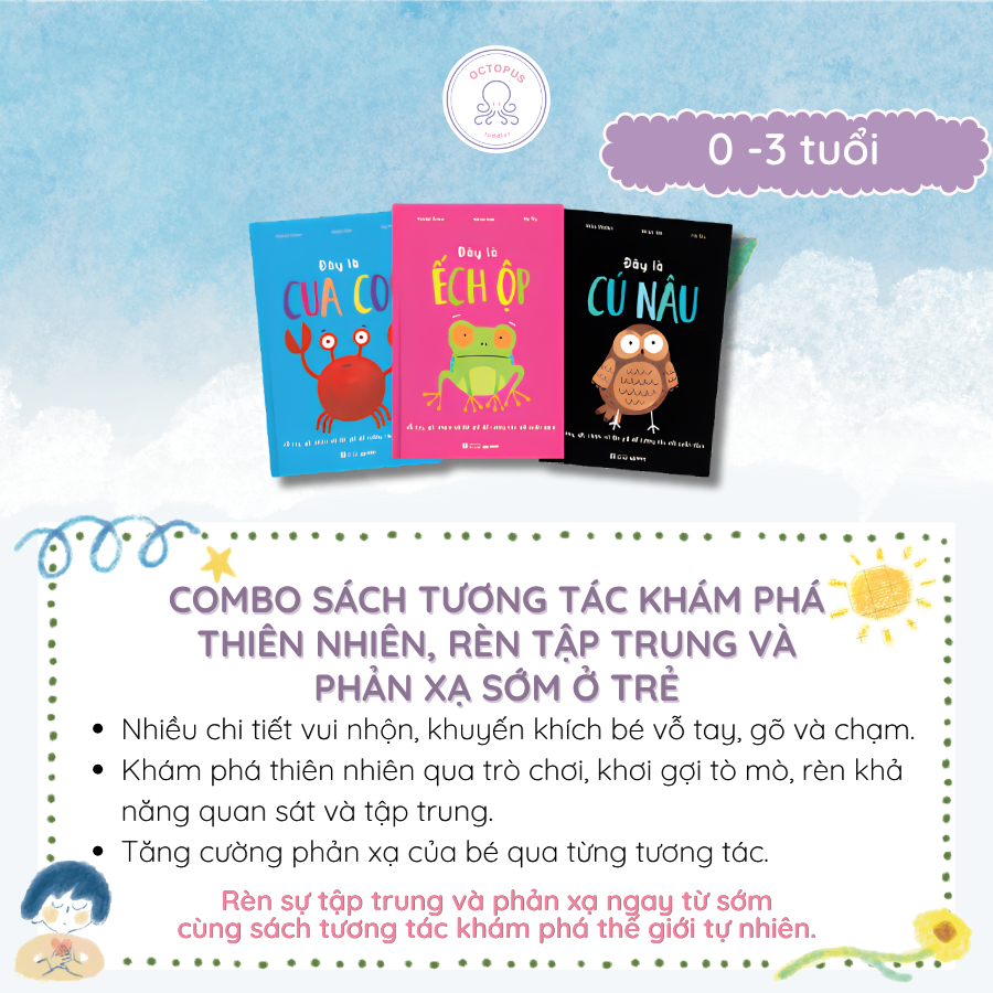 COMBO SÁCH TƯƠNG TÁC KHÁM PHÁ THIÊN NHIÊN, RÈN TẬP TRUNG VÀ PHẢN XẠ SỚM Ở TRẺ