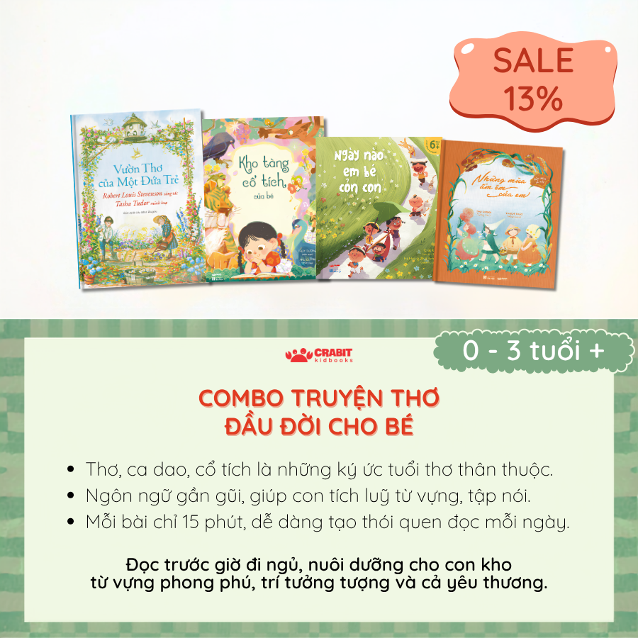 COMBO THƠ TRUYỆN ĐẦU ĐỜI CHO BÉ