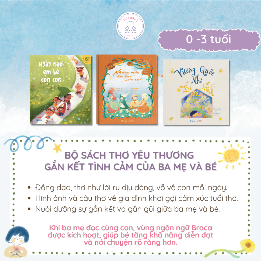 COMBO THƠ YÊU THƯƠNG GIÚP GẮN KẾT TÌNH CẢM CỦA BA MẸ VÀ BÉ