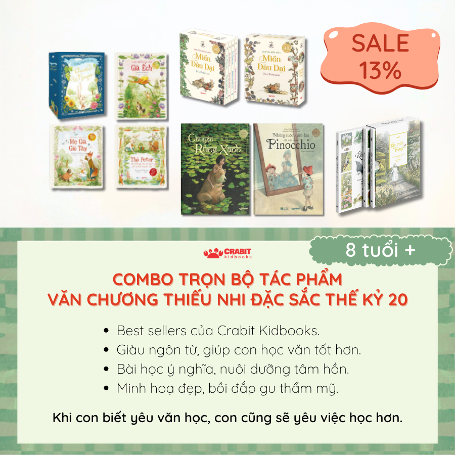 COMBO TRỌN BỘ VĂN HỌC THIẾU NHI KINH ĐIỂN CHO BÉ