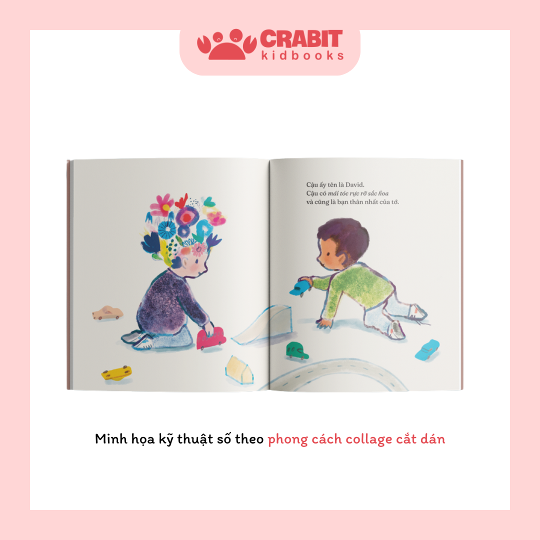 Cậu bé có mái tóc nở hoa - Sách chạm chữ
