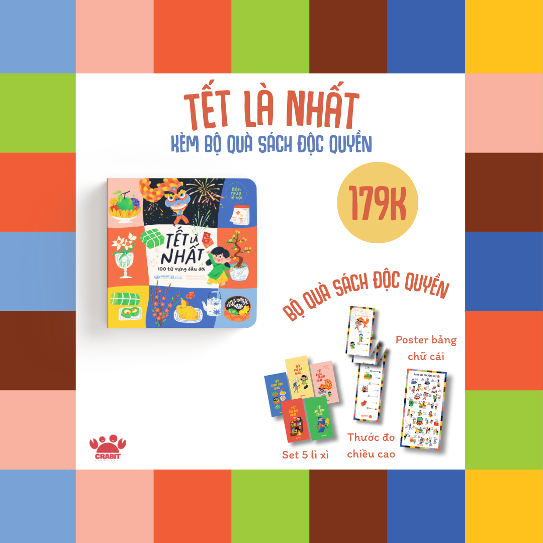 Combo sách kèm merch - Tết là nhất - 100 từ vựng đầu đời
