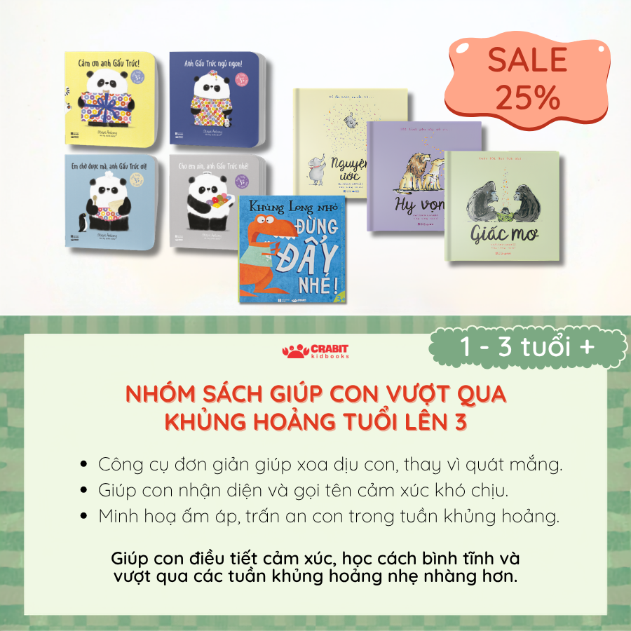 NHÓM SÁCH GIÚP CON VƯỢT QUA KHỦNG HOẢNG TUỔI LÊN 3