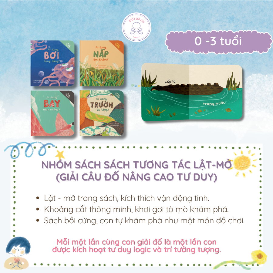 NHÓM SÁCH SÁCH TƯƠNG TÁC LẬT-MỞ (GIẢI CÂU ĐỐ NÂNG CAO TƯ DUY).