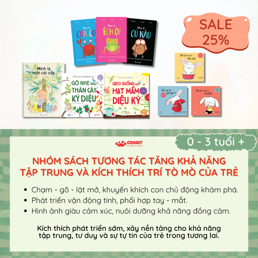 NHÓM SÁCH TƯƠNG TÁC TĂNG KHẢ NĂNG TẬP TRUNG VÀ KÍCH THÍCH TRÍ TÒ MÒ CỦA TRẺ