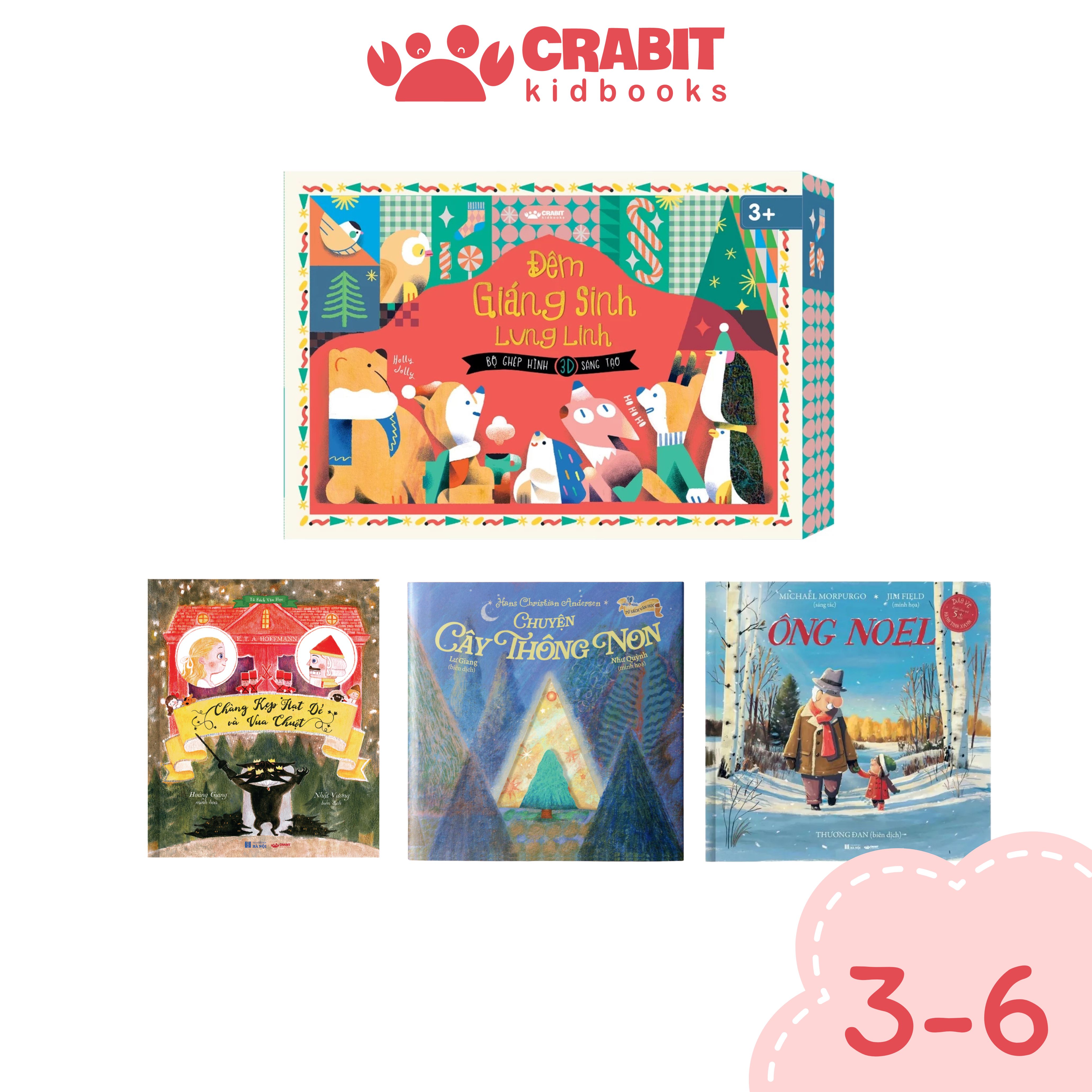 [HOT🔥] Set Hộp Quà Lắp Ghép Cây Thông và Truyện Giáng Sinh Đặc Sắc