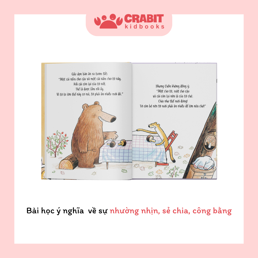 Tớ ăn hai, cho cậu hẳn một cái nhé!