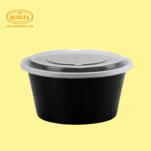 Bát Nhựa Đen đựng chè 450ml - 11.5*8*6.5cm (Set 5c)