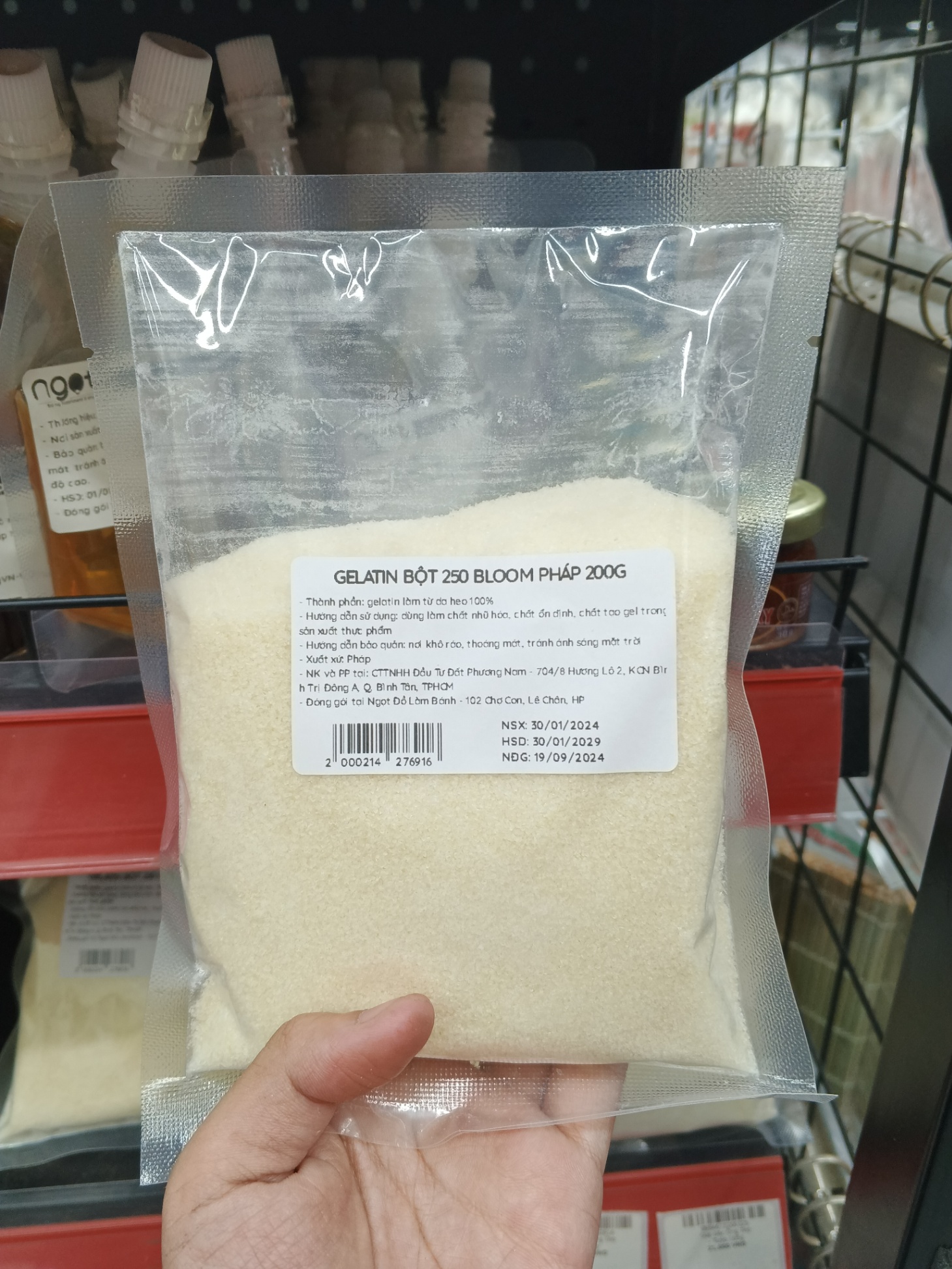 Bột Gelatin Bloom 250 Pháp