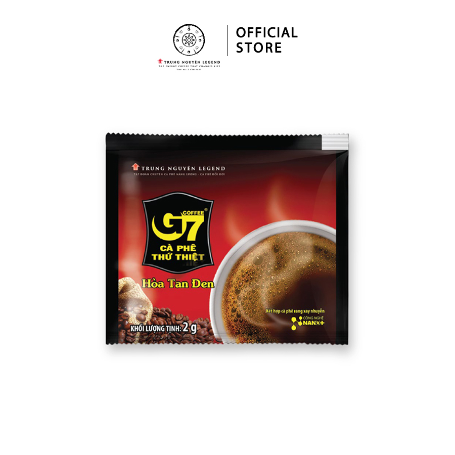 Cà phê Trung Nguyên G7 hòa tan đen - gói 2g