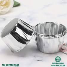 Cốc cupcake cứng set 50c - BẠC