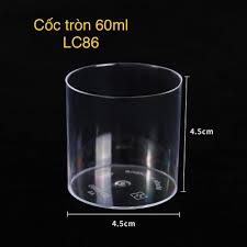 Cốc nhựa cứng LC86 kèm nắp - Set 10c