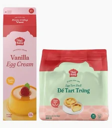 Combo Đế tart trứng HOA + Kem trứng thường